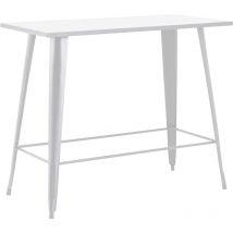 Oviala - Table haute de jardin en acier blanc