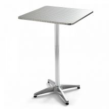 Oviala - Table haute mange debout carrée en aluminium