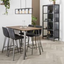 Pier Import - Table haute rectangulaire finition brun helsinki