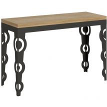 Itamoby - Table ouvrante 120x45/90 cm Karamay Double Chêne Nature Structure Anthracite