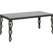 Itamoby - Table extensible 90x180/284 cm Karamay Evolution Ciment Structure Anthracite