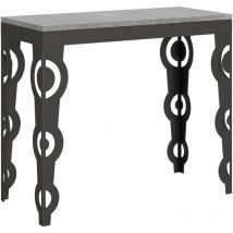Itamoby - Console extensible 90x40/300 cm Karamay Evolution Ciment Structure Anthracite