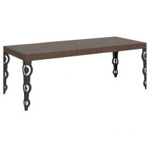 Itamoby - Table extensible 90x180/284 cm Karamay Premium Noyer Structure Anthracite