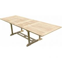 Teck'line - Table kirang Rectangle 200-300x100x75 Teck Premium