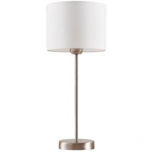 Lampenwelt - Table Lamp 'Annatina' made of Textile for Bedroom