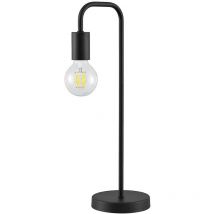 Lindby - Table Lamp Erivana (vintage, antique) in Black made of Metal for e.g. Living Room & Dining Room (1 light source, E27) from black matt