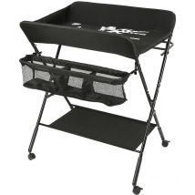 Haloyo - Table à Langer Pliante Baby changing table avec Panier de Rangement pour Nouveaux-Nés Chambre Bébé/le noir