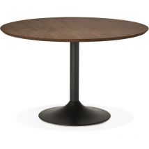 M&s - Table à manger 120cm bois et métal noir - letak