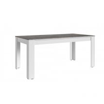 Alcos - Table à manger 160 x 90 cm blanc et gris béton Gent