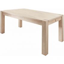 Table à manger 160x90 Acacia blanchi Blanc NATURE WHITE 104