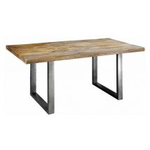 Table à manger 160x90 Manguier laqué Bois naturel RAILWAY 108