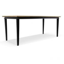 Decoration D ’ Autrefois - Table à Manger Bois Noir 175x80x72.5cm - Bois-MDF - Décoration d'Autrefois
