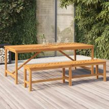 Table à manger de jardin Scandinave - Table de salle à manger 200x90x74 cm bois d'acacia solide BV481391 - BonneVie