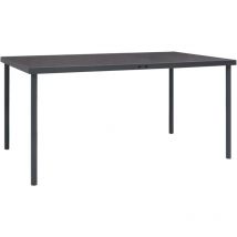 Bonnevie - Table à manger de jardin Scandinave - Table de salle à manger Anthracite 150x90x74 cm Acier BV731596
