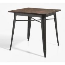 Hispanohogar - Table à manger en métal et bois, Meet