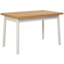 Cotecosy - calicosy - Table extensible de 120 à 153 cm décor hêtre et blanc - oliver