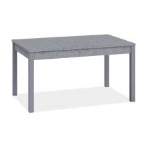 Argonauta - Table de salle à manger extensible en bois plaqué gris ciment de 80x120/160 cm