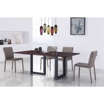 Designetsamaison - Table à manger rectangulaire design en bois - Veneto