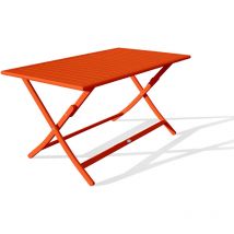 Citygarden - marius - Table de jardin pliante en aluminium orange - city garden