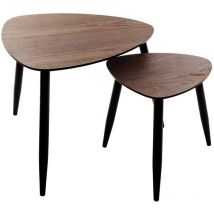 Atmosphera Créateur D'intérieur - Tables à café gigognes Mileo noyer L40 60cm