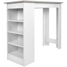 Kkmoon - Table Multifonctionnelle avec Rangement Intégré - Table Basse/Bar Robuste pour Salon, Cuisine, Restaurant - Design Moderne et Durable