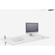 Table murale pliante pour cuisine bureau 120x60cm Jeremy - Blanc