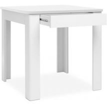 Oslo - Table Rectangulaire - 4 personnes - 80 x 77 x 80 cm - Blanc