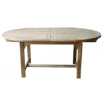 Moia Spa - Table ovale extensible 180-240 x 120 en bois teck - Tarassaco