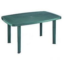 Ipae Progarden - Faro table ovale modulaire cm137x85x72h en polypropyle'ne vert pour l'exte'rieur