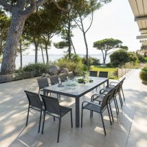 Hesperide - Table extensible 12 personnes graphite Paradize Hespéride