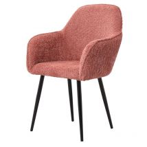 Table Passion - Fauteuil Bouclette rose