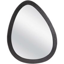 Table Passion - Miroir métal œuf noir 78 x 62 cm