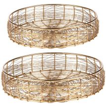 Table Passion - Set de 2 corbeilles filaire 25/20 cm