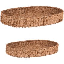 Table Passion - Set de 2 plateaux en jonc de mer
