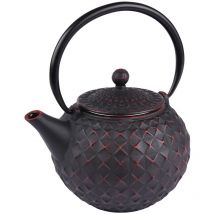 Table Passion - Théière en fonte Octo noire avec filtre inox 1 litre