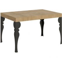 Itamoby - Table extensible 90X140/244 cm Chêne Paxon Nature Structure Anthracite