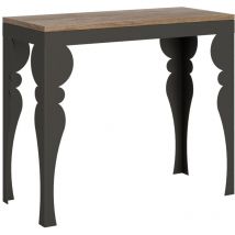 Itamoby - Console extensible 90x40/300 cm Paxon Evolution Chêne Nature Structure Anthracite