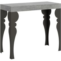 Itamoby - Console extensible 90x40/300 cm Paxon Premium Ciment Structure Anthracite