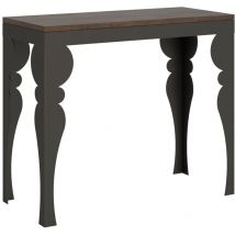 Itamoby - Console extensible 90x40/300 cm Paxon Evolution Noyer Structure Anthracite