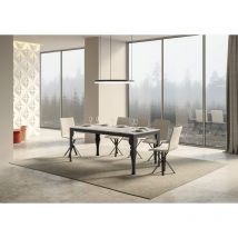 Itamoby - Table extensible 90x160/264 cm Paxon Premium Ciment Structure Anthracite