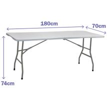 Marbueno Summer 10441 Table Pliante Gris 180x70x74 Cm