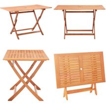 Table pliable de jardin 120x70x75 cm Bois d'eucalyptus solide - Table De Jardin - Table Pliante - Mobilier De Jardin - Table En Bois - Eucalyptus