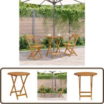 Table pliable de jardin 70 cm Bois d'acacia solide - Table De Jardin - Table Extérieure - Acacia - Mobilier De Jardin - Table Pliante