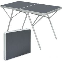 Table Pliante 120x60x70cm meuble de camping pique-nique portable en aluminium
