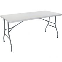 Thinia Home - Table Pliante 150cm Rectangulaire Traiteur Blanc Traiteur