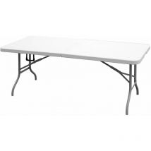 Gdlc - Table pliante avec mallette 180x75xh74 cm camping blanc