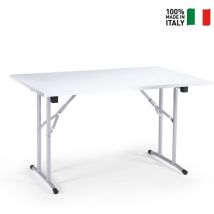 Terraneo - Table blanche avec pieds pliants