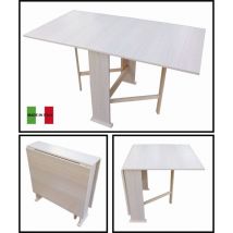 Bighouse It - Table pliante blanche Susanna 75x145 cm