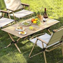 Table Pliante Camping, Ultrixe, 120 x 60 x 45 cm(LWH), Table de pique-nique portable Support 150 kg, faible et légère pour pique-nique, barbecue,