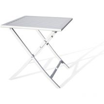 Marius - Table de jardin pliante en aluminium gris - city garden